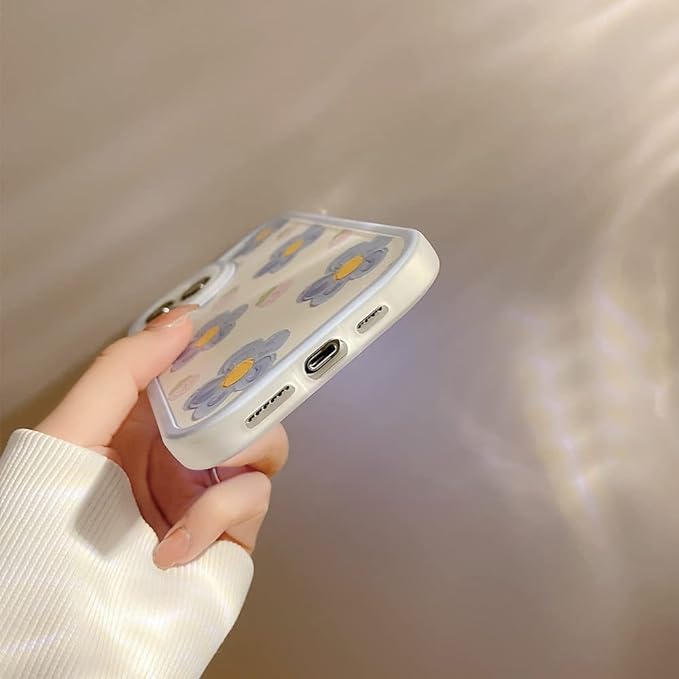 Fashion Art Blue Flower Strawberry Cute Phone Case iPhone 14 13 Pro Max 11 12 Mini X XR 7 8 Plus XS Silicone Soft Back,T1,For iPhone14