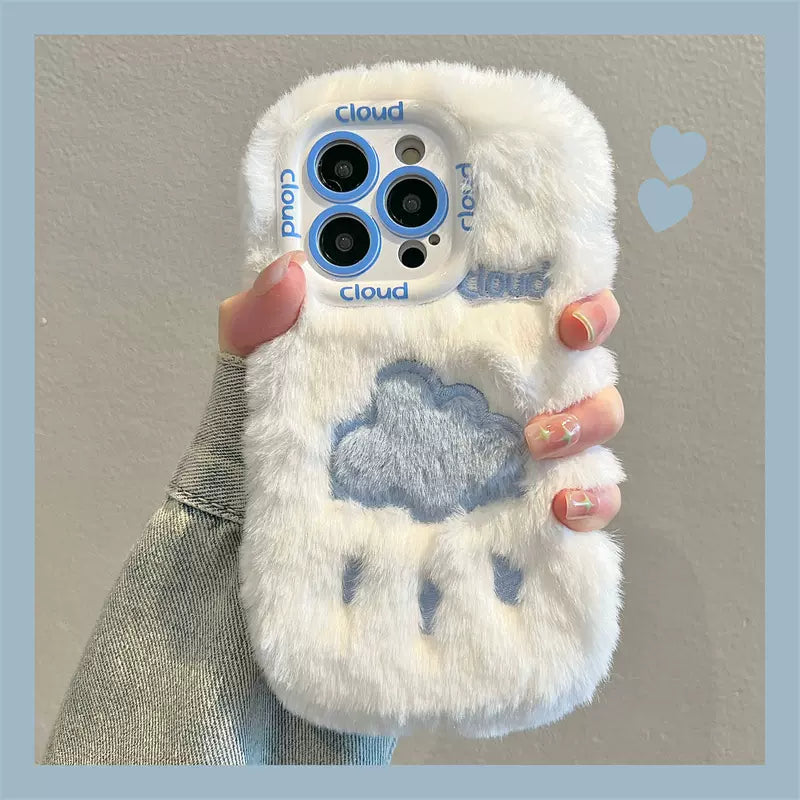 Case Compatible with iPhone 12 Cover Cute Cartoon Super Moe Popular Ins Plush Sausage Mouth Limbs Fluffy Stylish Shockproof Cover iPhone Case Soft Case Full Protection Drop Prevention Mobile Case Popular Smartphone Case Stylish (iPhone 12, Purple)
