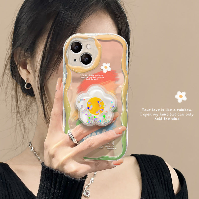 iphone13 ケース 可愛い 花 デイジー 透明 クリア スマホケース スマホカバー あいふぉん13 ケース おしゃれ ひまわり 韓国 スタンド機能付き iphone ケース アイフォン13 ケース 超軽量 耐衝撃 携帯カバー 携帯ケース 人気iphone ケース ランキング