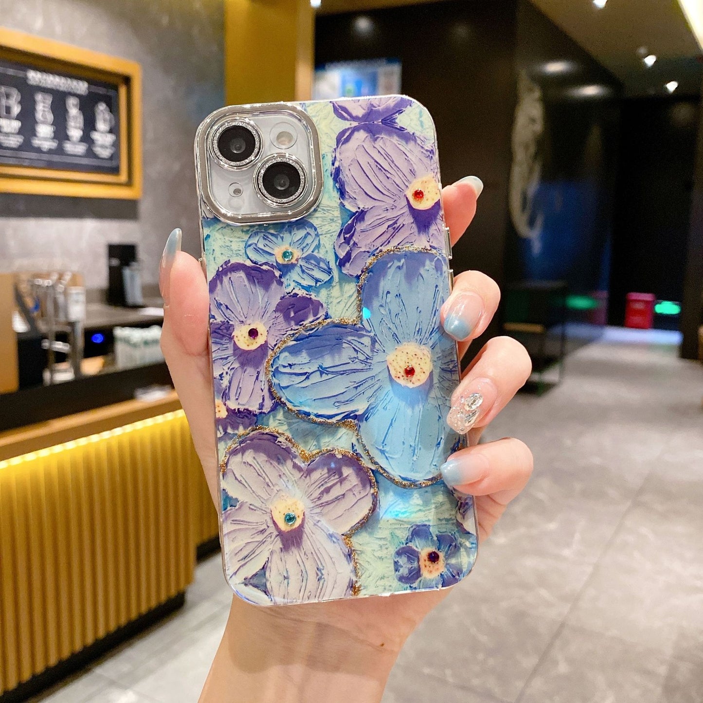 スマホケース iPhone12 おしゃれ カバー あいふぉん12 携帯電話ケース 多機種対応 保護カバー アイフォン 12用スマートフォンケース 軽量 花柄 スマホケース 6.1インチ 耐衝撃 全面保護 レンズ保護 落下防止 油絵