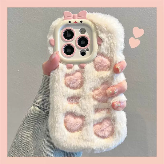 Case Compatible with iPhone 12 Cover Cute Cartoon Super Moe Popular Ins Plush Sausage Mouth Limbs Fluffy Stylish Shockproof Cover iPhone Case Soft Case Full Protection Drop Prevention Mobile Case Popular Smartphone Case Stylish (iPhone 12, Purple)